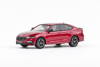 Škoda Octavia IV RS 2020 červená volcano metalíza 1:43 Abrex