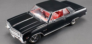 Chevrolet Malibu Z16 1965 black/red interior 1:18 Acme Diecast