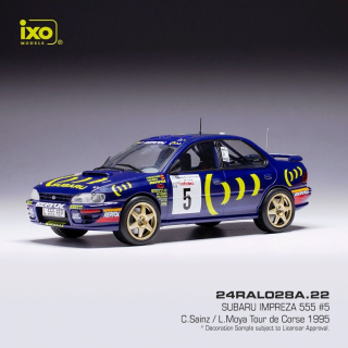 Subaru Impreza 555 #5 Sainz/Moya WRC Rallye Tour de Corse 1995 1:24 Ixo Models