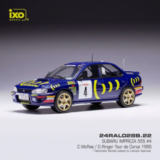 Subaru Impreza 555 #4 McRae/Ringer WRC Rallye Tour de Corse 1995 1:24 Ixo Models