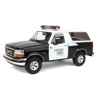 Ford Bronco *Oklahoma Highway Patrol* 1996 white/black 1:18 Greenlight