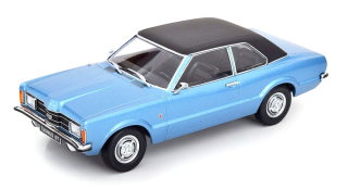 Ford England Taunus GT with Vinyl Roof 1971 blue metallic/matt black 1:18 KK Scale
